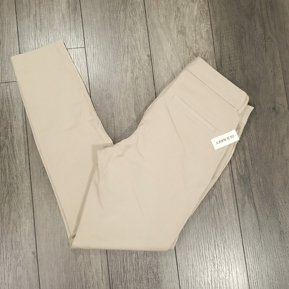 Old Navy Women's Size 8 High Waisted Pixie Pants Cream Full Length - Picture 4 of 11